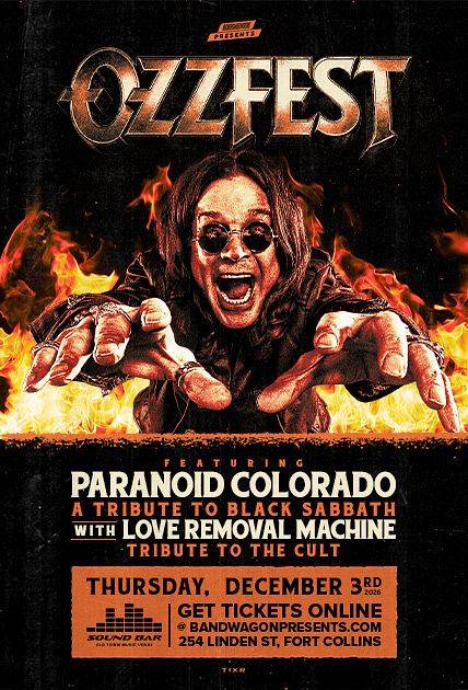 Ozzfest: Paranoid (Black Sabbath Tribute), The Ultimate Sin (Ozzy Tribute)