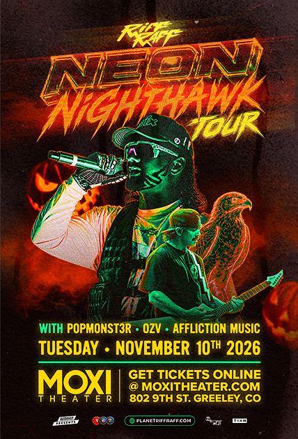 Riff Raff, popmonst3r, OZV, Affliction Music official poster